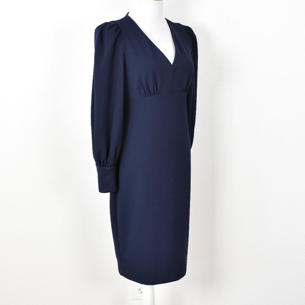 Calvin Klein Long Sleeve Sheath Dress Navy - 6 - Picture 9 of 10